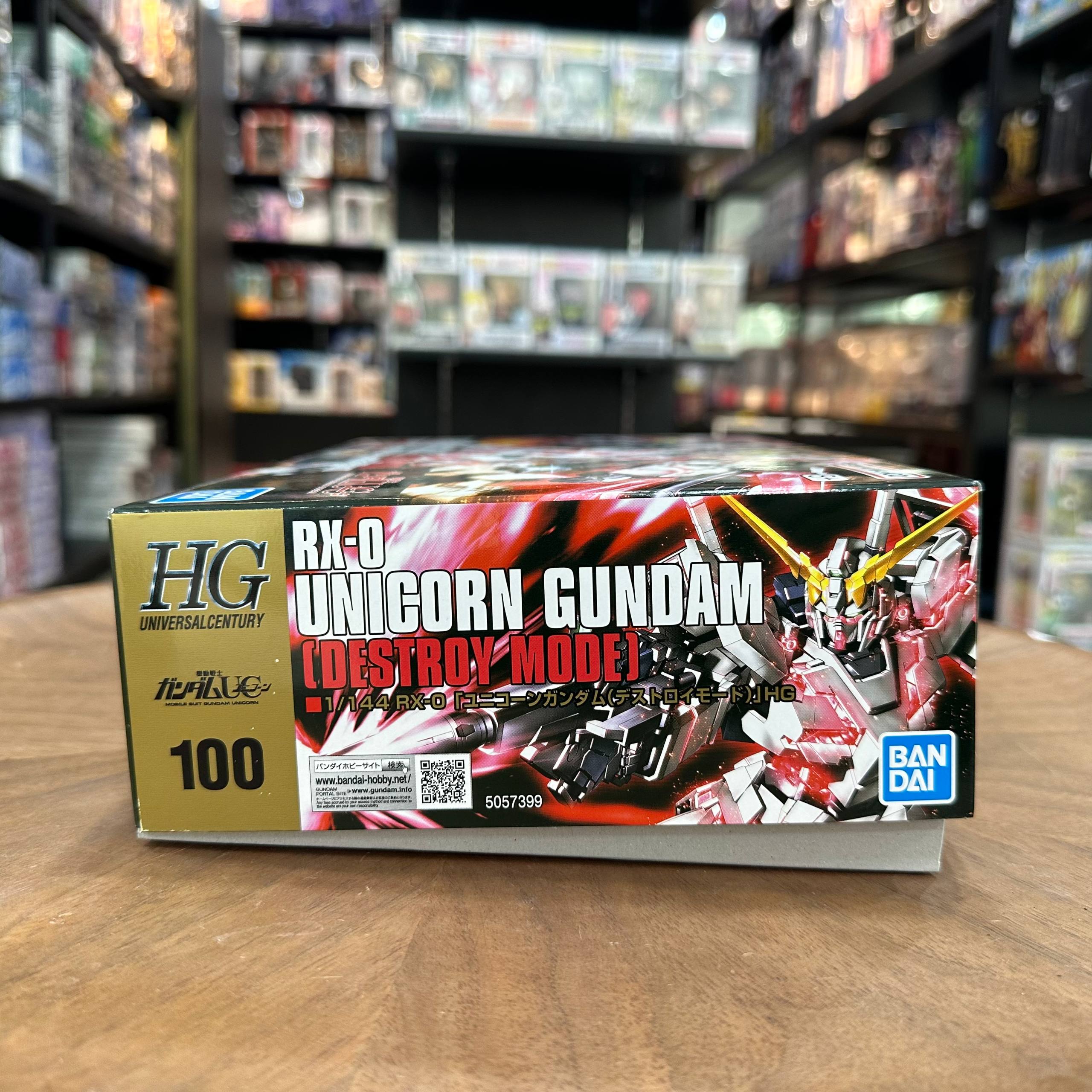 Bandai HGUC(100) 1/144 HG RX-0 Unicorn Gundam(Destroy Mode)Mobile Suit Model Kit